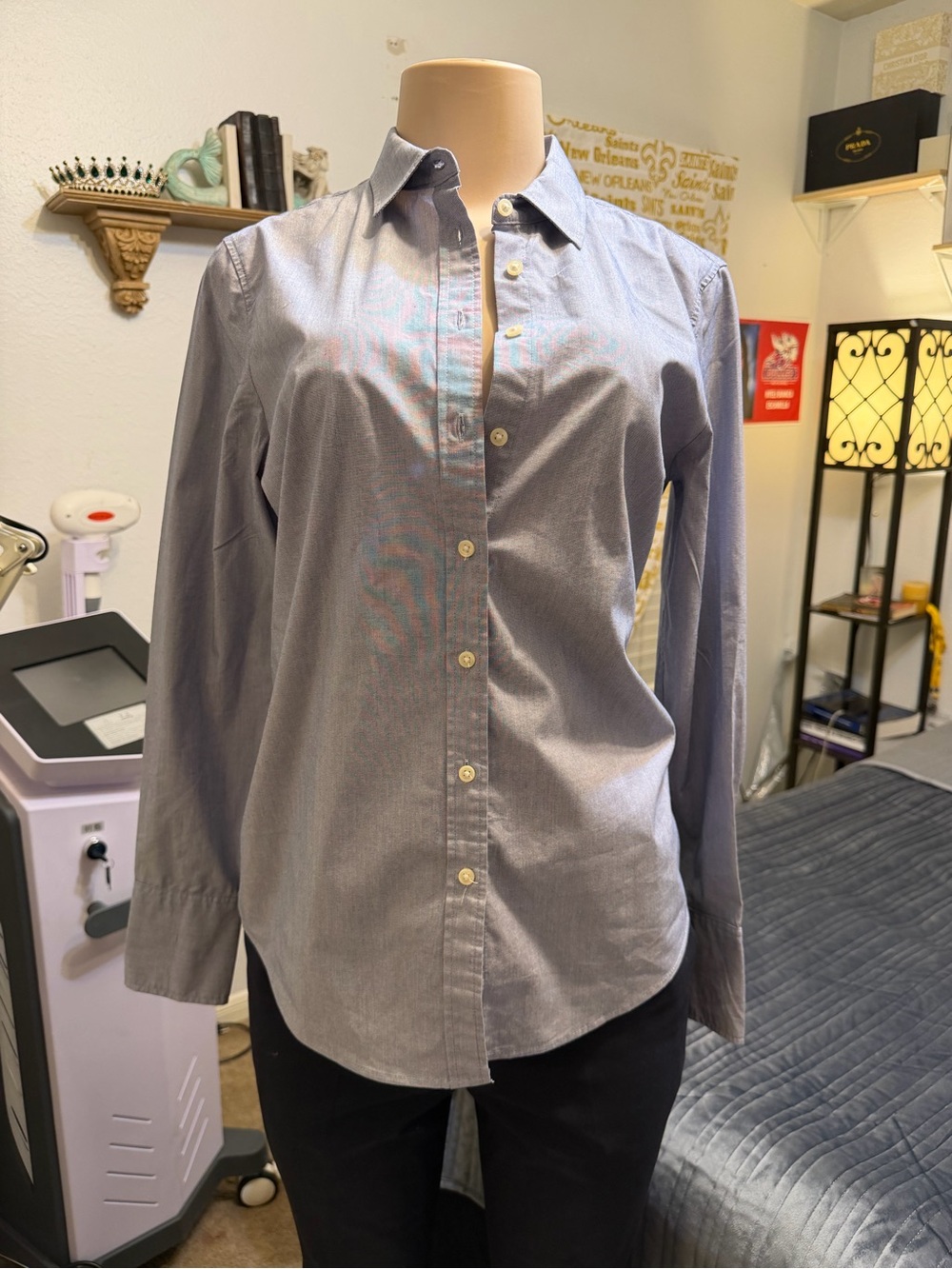 Banana Republic Light Blue Pinstripe Shirt
